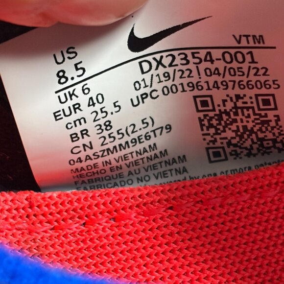 Nike React Phantom Run Flyknit 2 Black Hyper Pink Crimson Athletic Shoes 8.5 - Picture 8 of 8